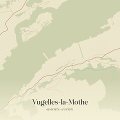 Obraz premium Vintage map of Vugelles-la-Mothe, Switzerland.