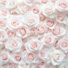 Soft pink roses create a beautiful floral background, exuding elegance and romance.