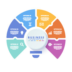 Infographic template featuring 6 steps with icons, designed for business concepts. Ideal for presentations, banners, workflow layouts, process diagrams, flowcharts, and data visualization.