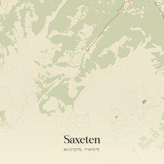 Vintage map of Saxeten, Switzerland.