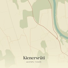 Vintage map of Kienersrüti, Switzerland.