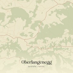 Vintage map of Oberlangenegg, Switzerland.