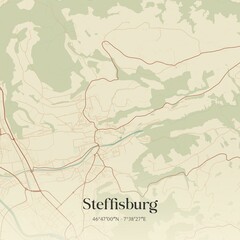 Vintage map of Steffisburg, Switzerland.