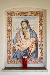 virgin mary and baby jesus