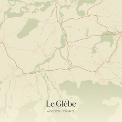 Vintage map of Le Glèbe, Switzerland.