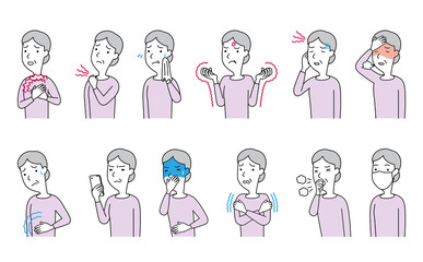 高齢女性の様々な症状 セット