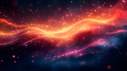 Obraz premium Luminous particulate streams flowing through ethereal space, glittering beautifully