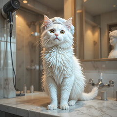 Beautiful cat portrait close up