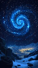 science and technology universe starry sky nebula illustration poster background