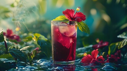 Magenta hibiscus tea karkade red sorrel