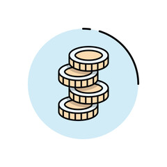 Gold Coin vector icon
