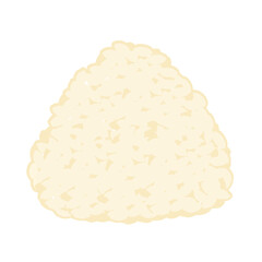 シンプルな玄米おむすびのイラスト