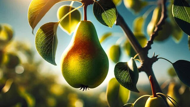 pear on tree