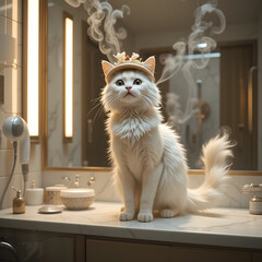 Beautiful cat portrait close up