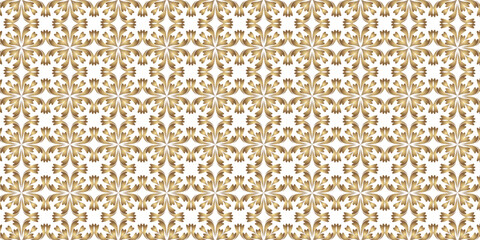 Golden Ornate Tile Pattern, vector background