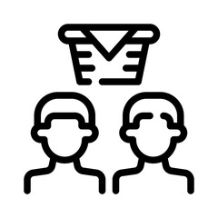 friendship goals line icon