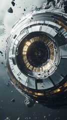 Obraz premium science and technology universe starry sky nebula illustration poster background