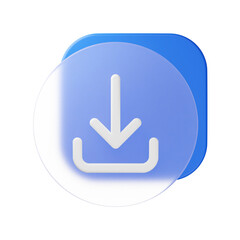 3d download icon