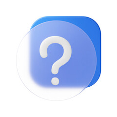 3d faq ask question icon