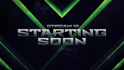 Screen starting soon twitch overlay streaming. Futuristic and technology style