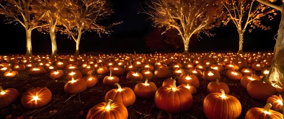 Charming pumpkin patch during harvest season filled with vibrant orange pumpkins and festive decor celebrating autumns beauty