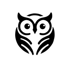 Minimalist owl silhouette logo