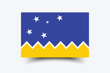Magellan-chilean Antarctic Region flag official colors and proportion digital vector illustration.