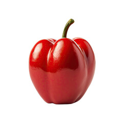 Fresh Red Bell Pepper Isolated on White Background for Culinary and Nutritional Purposes in Cooking and Food Photography