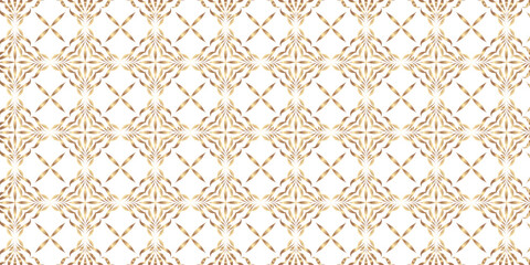 Seamless pattern with gold floral ornament. Vector illustration for your design