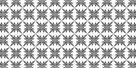 Striking Black and White Geometric Repeating Pattern