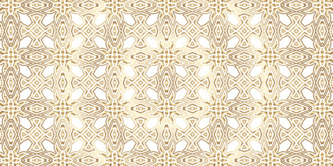 Luxurious Golden Floral Starburst Seamless Pattern Design