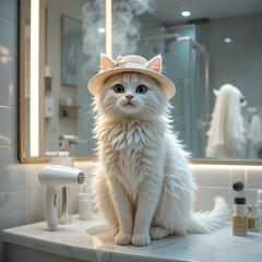 Beautiful cat portrait close up
