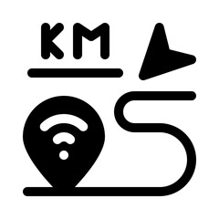 fitness tracker glyph icon