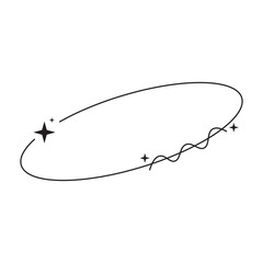 Sparkle Minimalist Monoline Shape Icon