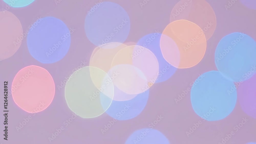 Poster gentle pastel hues blend seamlessly in a slow motion bokeh effect, creating a serene and dreamy atmo