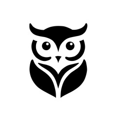 Minimalist owl silhouette logo