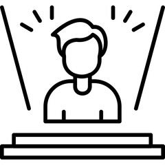 Hologram Human Icon