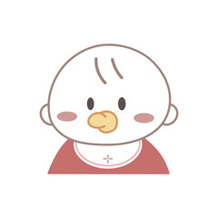 赤い服を着たシンプルな赤ちゃん