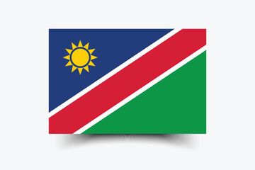 Namibia flag official colors and proportion digital vector illustration.