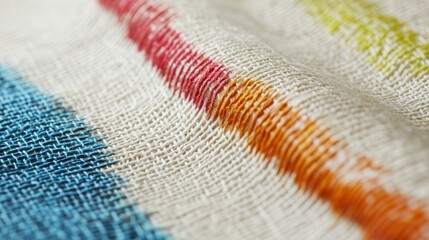 Minimalist Woven Business Chart, elegantly stitched data points, clean design, modern aesthetic, professional presentation, informative visualization