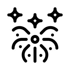 fireworks line icon