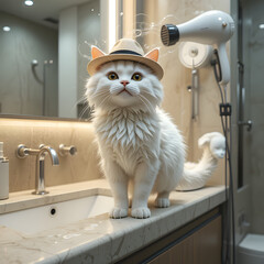 Beautiful cat portrait close up