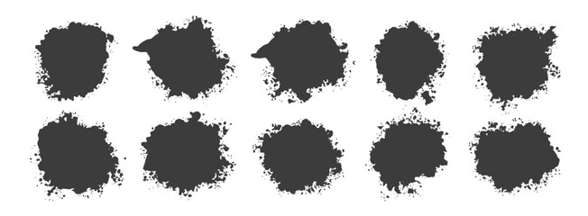 Set of grunge paint splash, abstract, grunge frame set, Overlay texture set, paint, damaged, old, brush, rough, vintage, Different types of texture Background