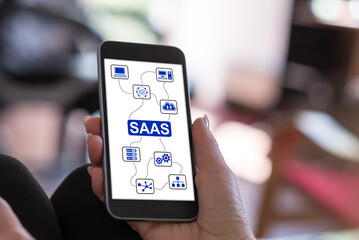 Saas concept on a smartphone
