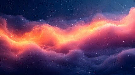 Obraz premium Celestial Symphony, A Dreamlike Nebula with Shimmering Star Dust