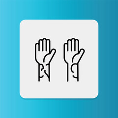 Fototapeta premium Burn icon. Editable stroke. Vector illustration. 
