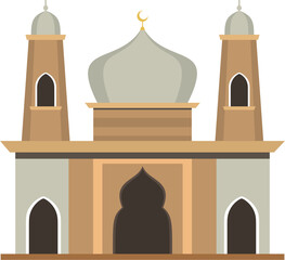 Brown Masjid Illustration