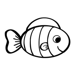 cute sea cartoon fish