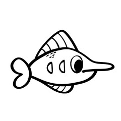 cute sea cartoon fish
