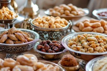 Delicious Middle Eastern Sweets and Dates Platter